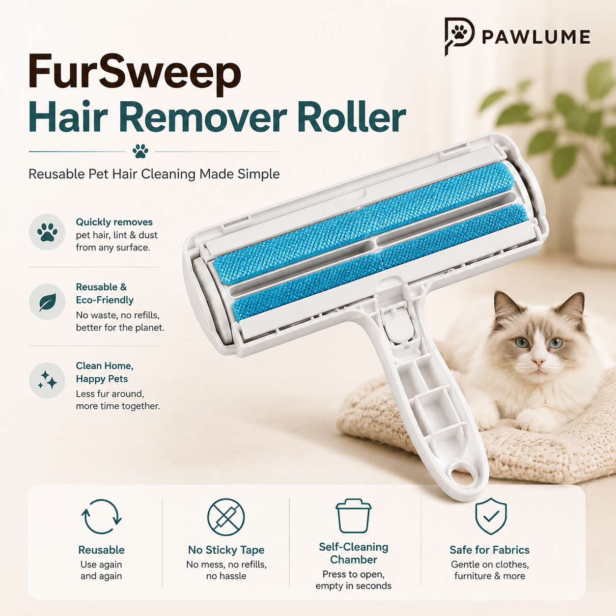Pawlume FurSweep Hair Remover Roller