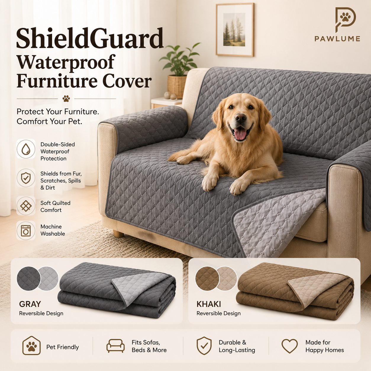 Pawlume ShieldGuard Waterproof Furniture Cover