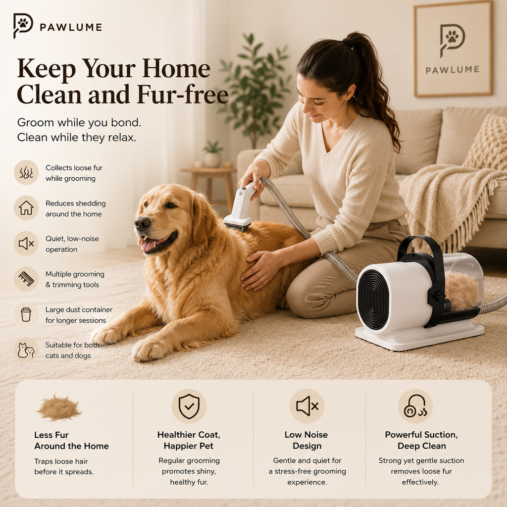 Pawlume FurEase Grooming Vacuum Pro