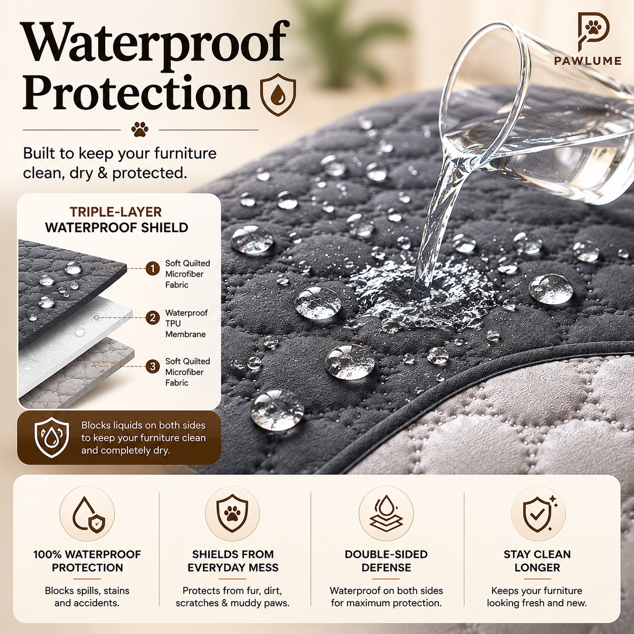 Pawlume ShieldGuard Waterproof Furniture Cover