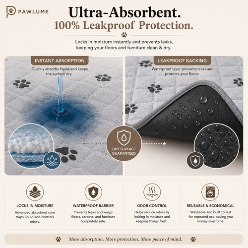 Pawlume DryGuard Washable Pee Pads