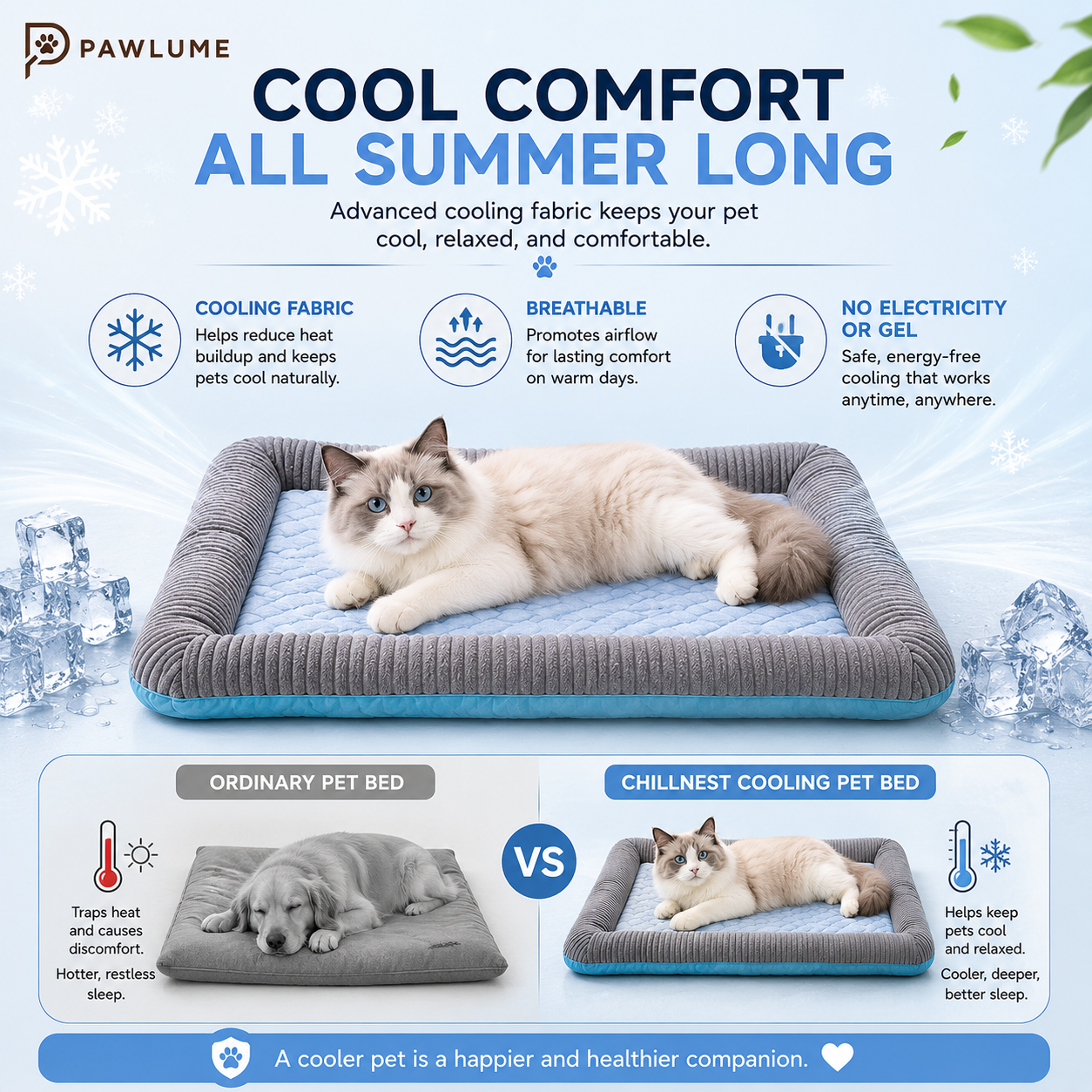 Pawlume ChillNest Cooling Pet Bed
