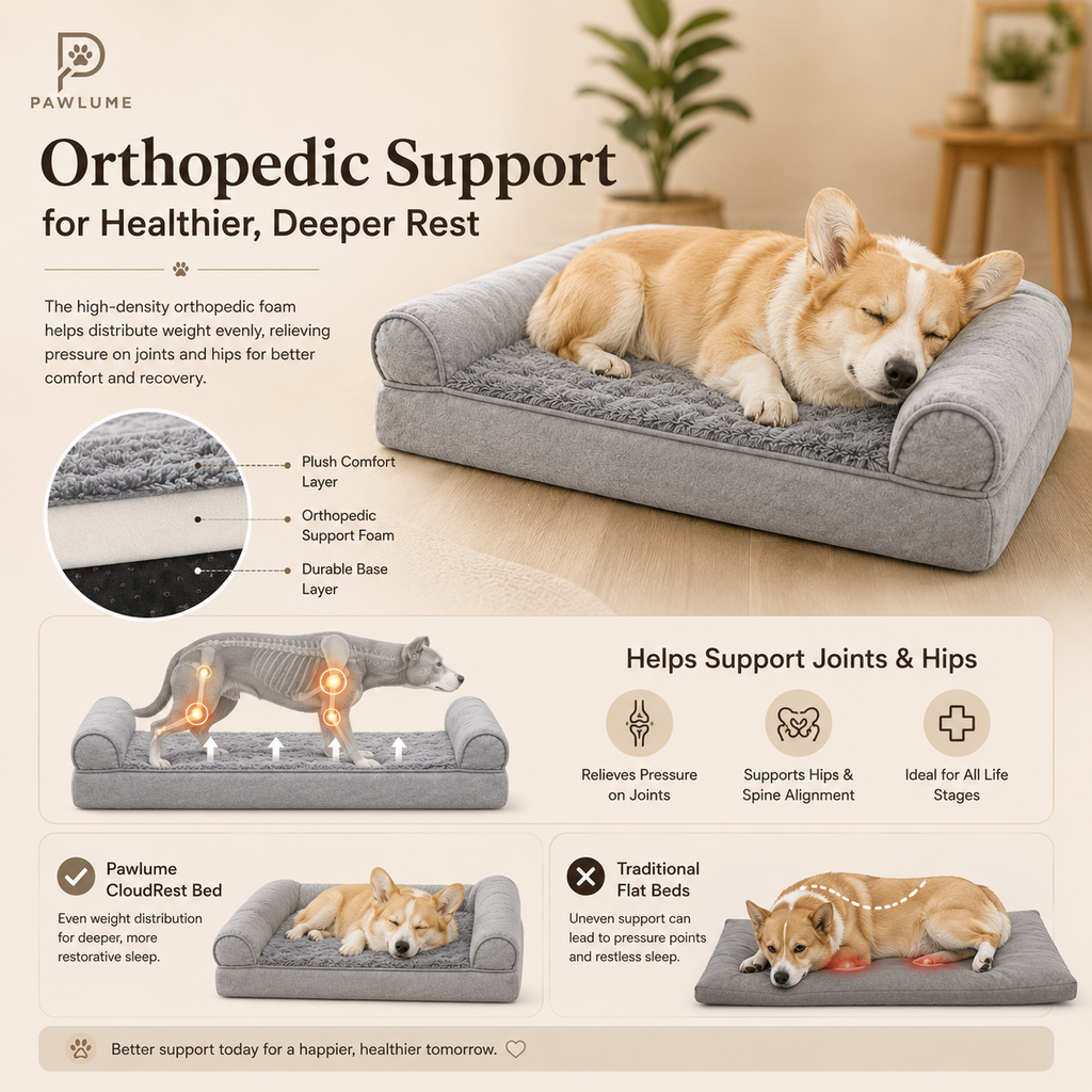 Pawlume CloudRest Orthopedic Lounger Bed
