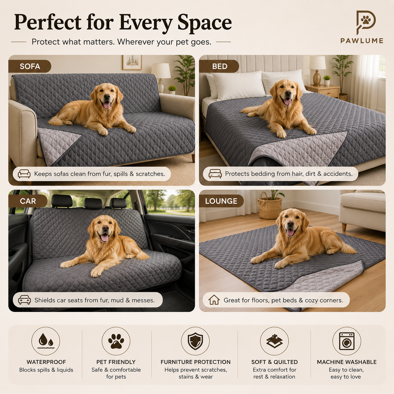 Pawlume ShieldGuard Waterproof Furniture Cover