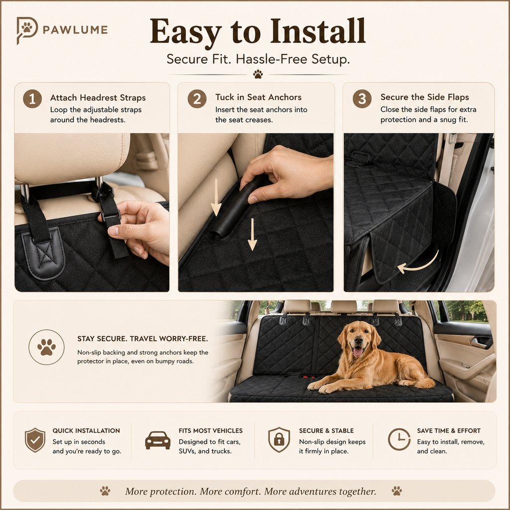 Pawlume TravelGuard Back Seat Protector