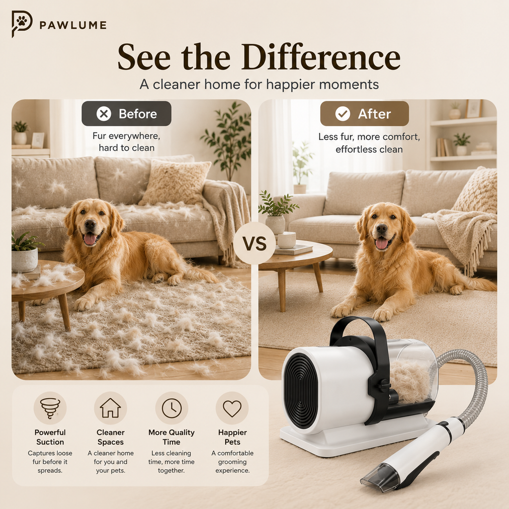 Pawlume FurEase Grooming Vacuum Pro
