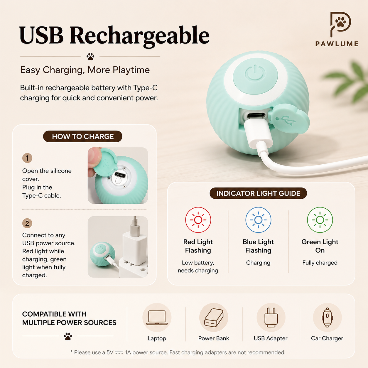 Pawlume Zoomie Smart Motion Ball