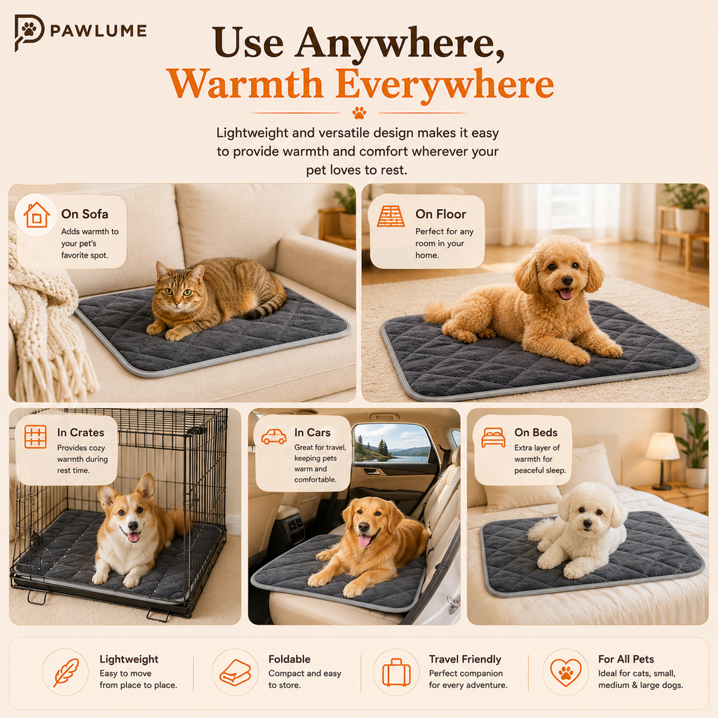 Pawlume WarmNest Self-Heating Pet Pad