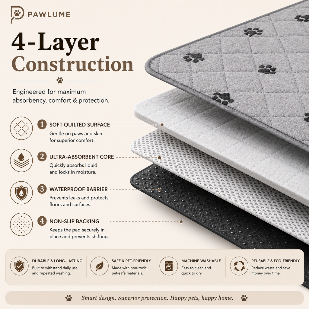 Pawlume DryGuard Washable Pee Pads