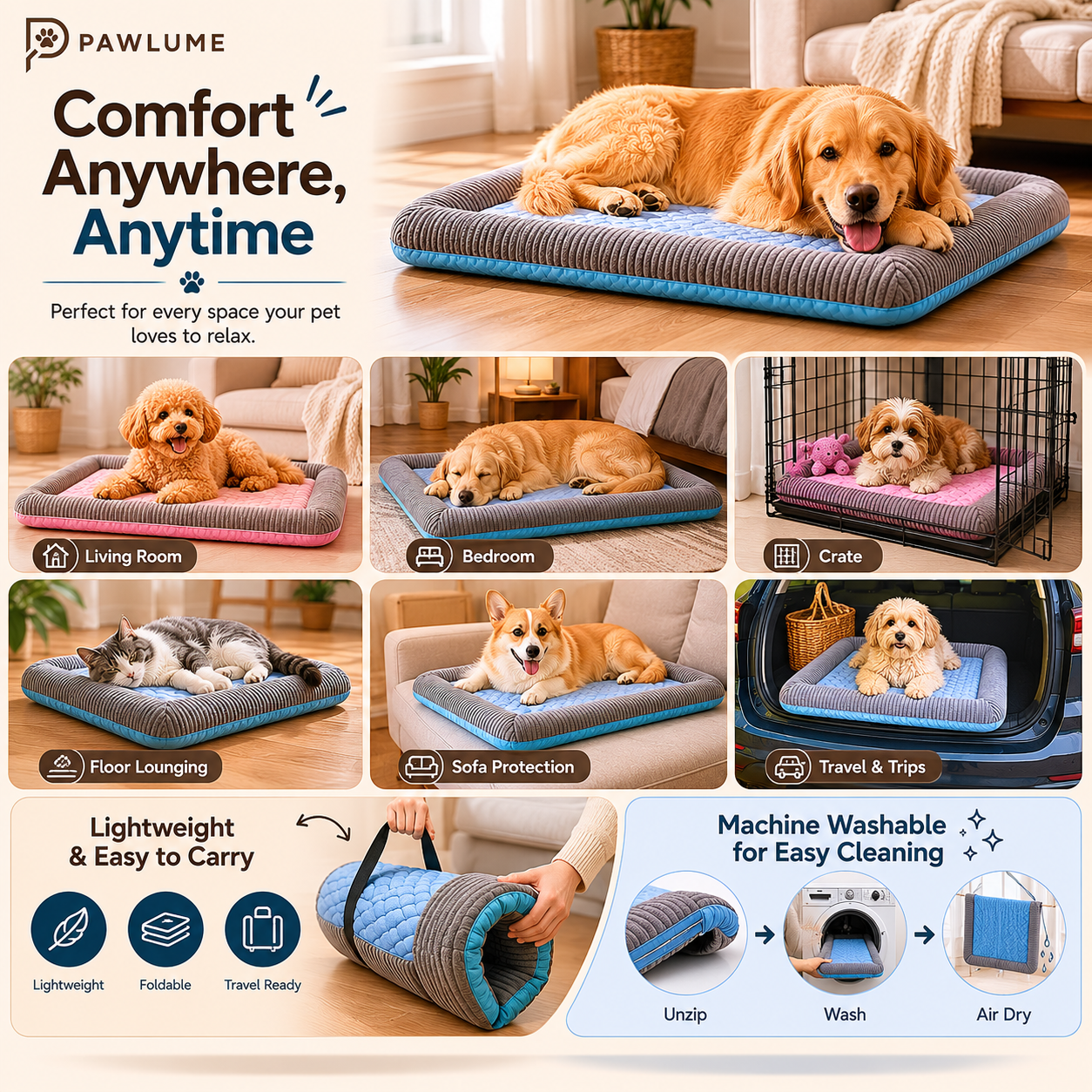 Pawlume ChillNest Cooling Pet Bed