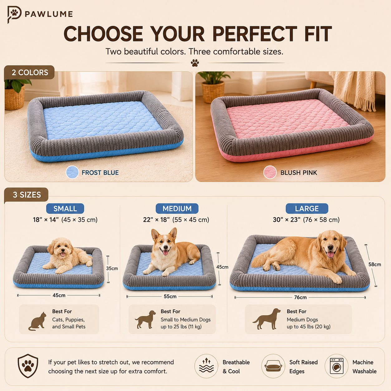 Pawlume ChillNest Cooling Pet Bed