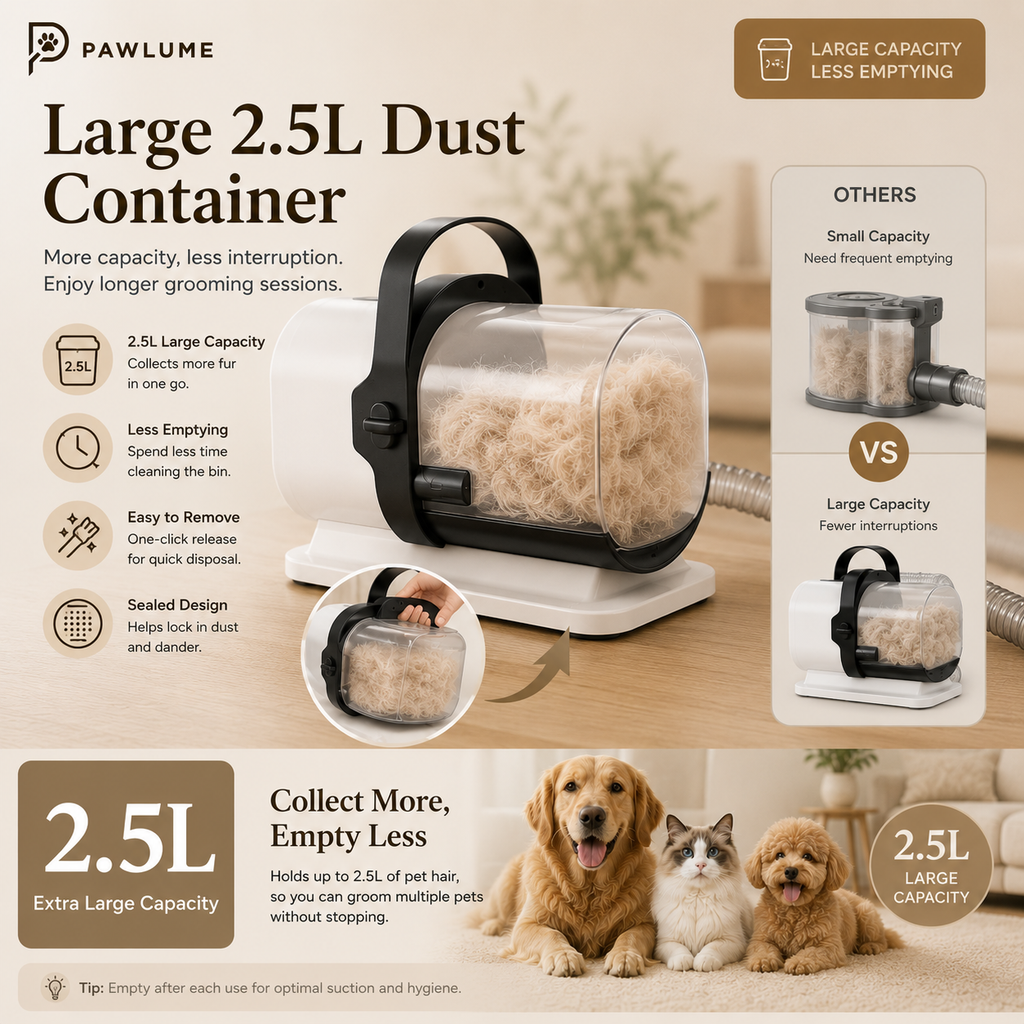 Pawlume FurEase Grooming Vacuum Pro