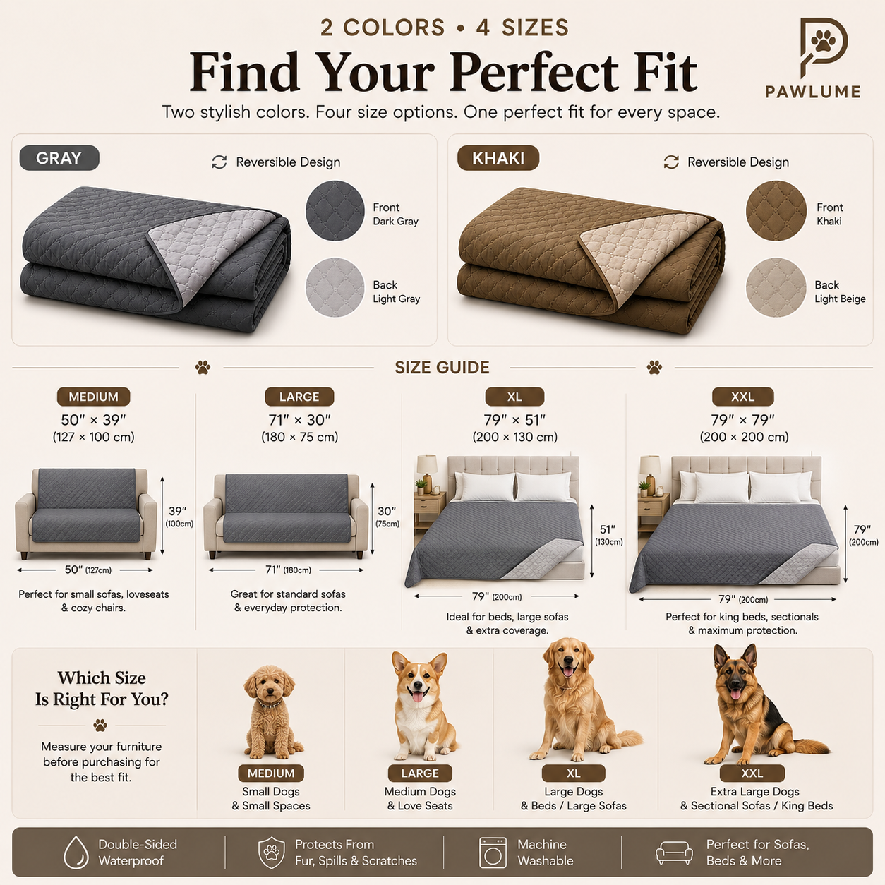 Pawlume ShieldGuard Waterproof Furniture Cover
