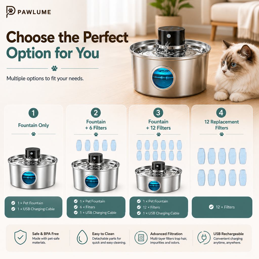 Pawlume AquaFlow Wireless Pet Fountain